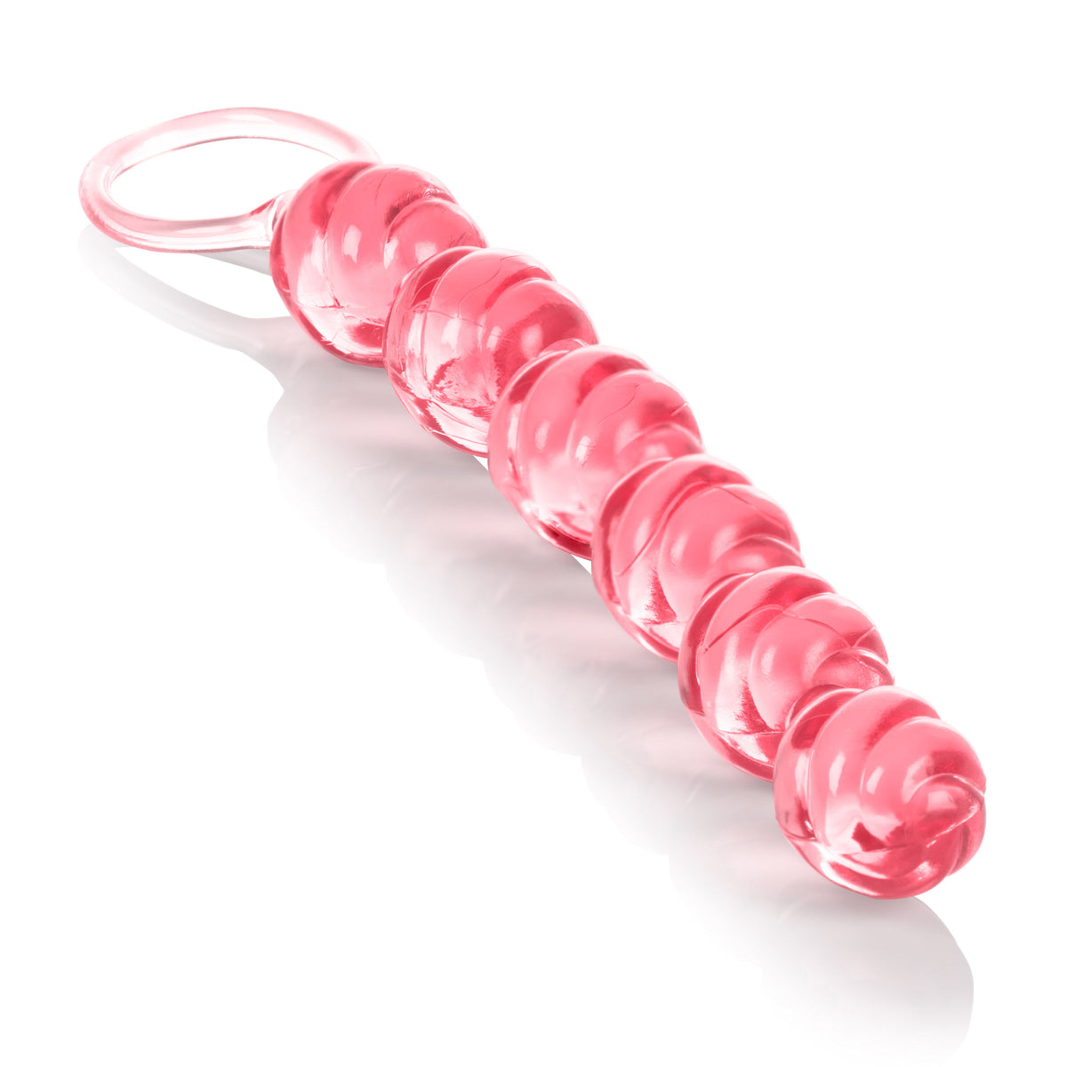 CalExotics Blue Swirl Pleasure Beads Flexible Anal Toy Pink > Anal Range > Anal Beads