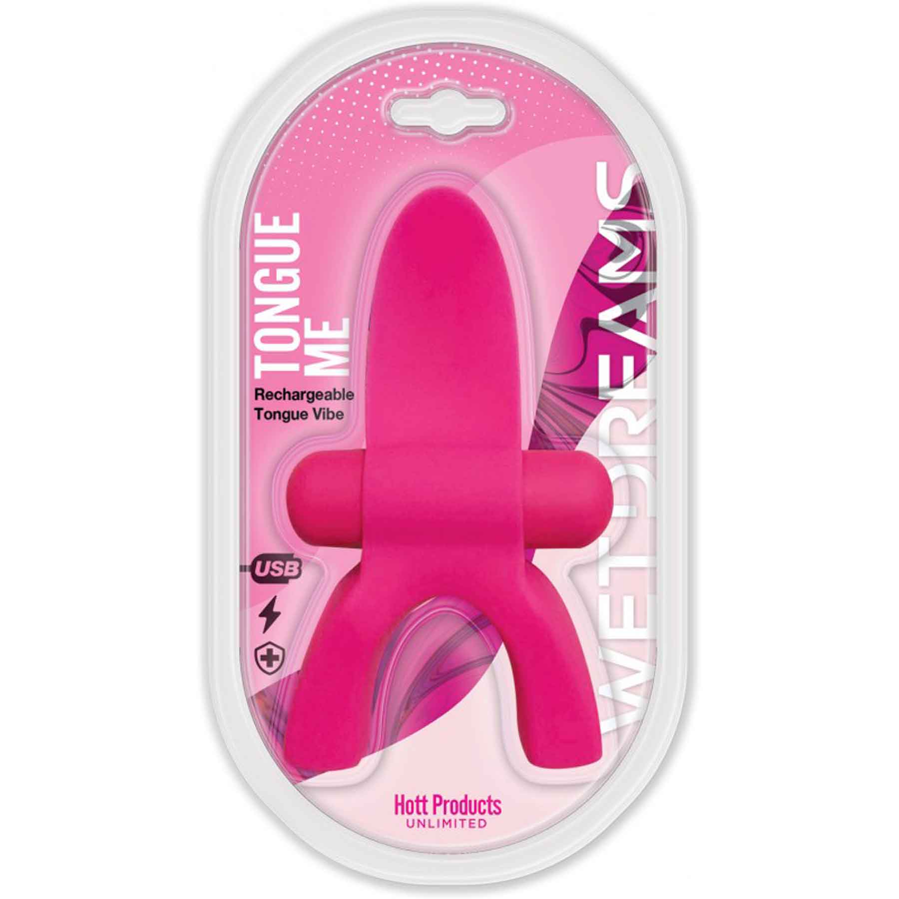Tongue Me Pink Tongue Vibrator by Hott Products for Oral Pleasure BULLETS