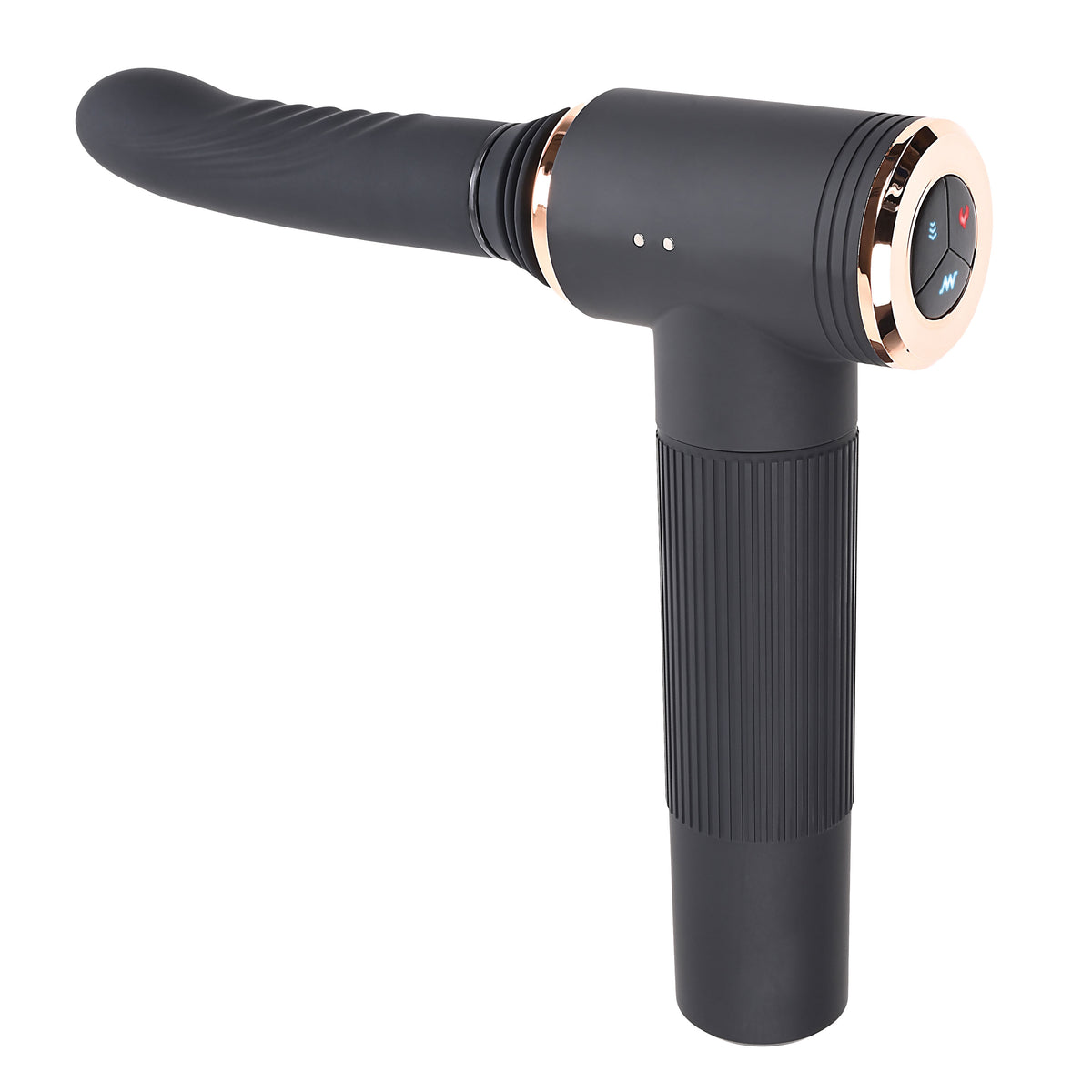 Evolved TOO HOT TO HANDLE Thrusting Vibe 7 Speed Rechargeable (9.3) Black > Dildos > Thrusting Dildos