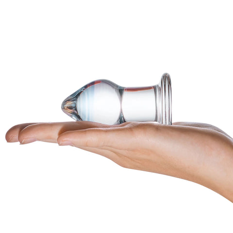 Glas 3.25 Inch Amethyst Rain Hand Blown Glass Butt Plug > Sex Toys > Glass