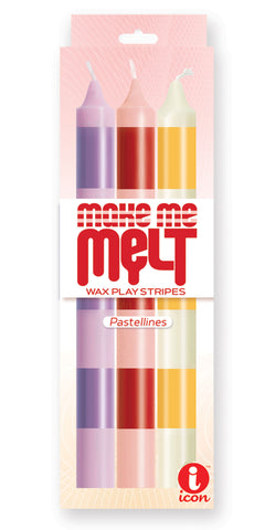 The 9's Make Me Melt Drip Candle 3-Pk - Pastel Drip Candles Multi Drip Candles