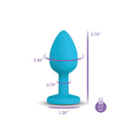 Gemma Clear Iridescent Teal Silicone Plug (Small) – Vibrant Cheeky Charms Butt Plug > Anal Range > Jewel Butt Plugs