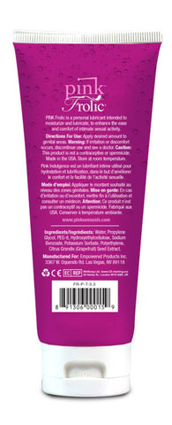 Pink Frolic Water-Based Personal Lubricant Gel 3.3 Oz Tube Default Title Speciality Lubricants