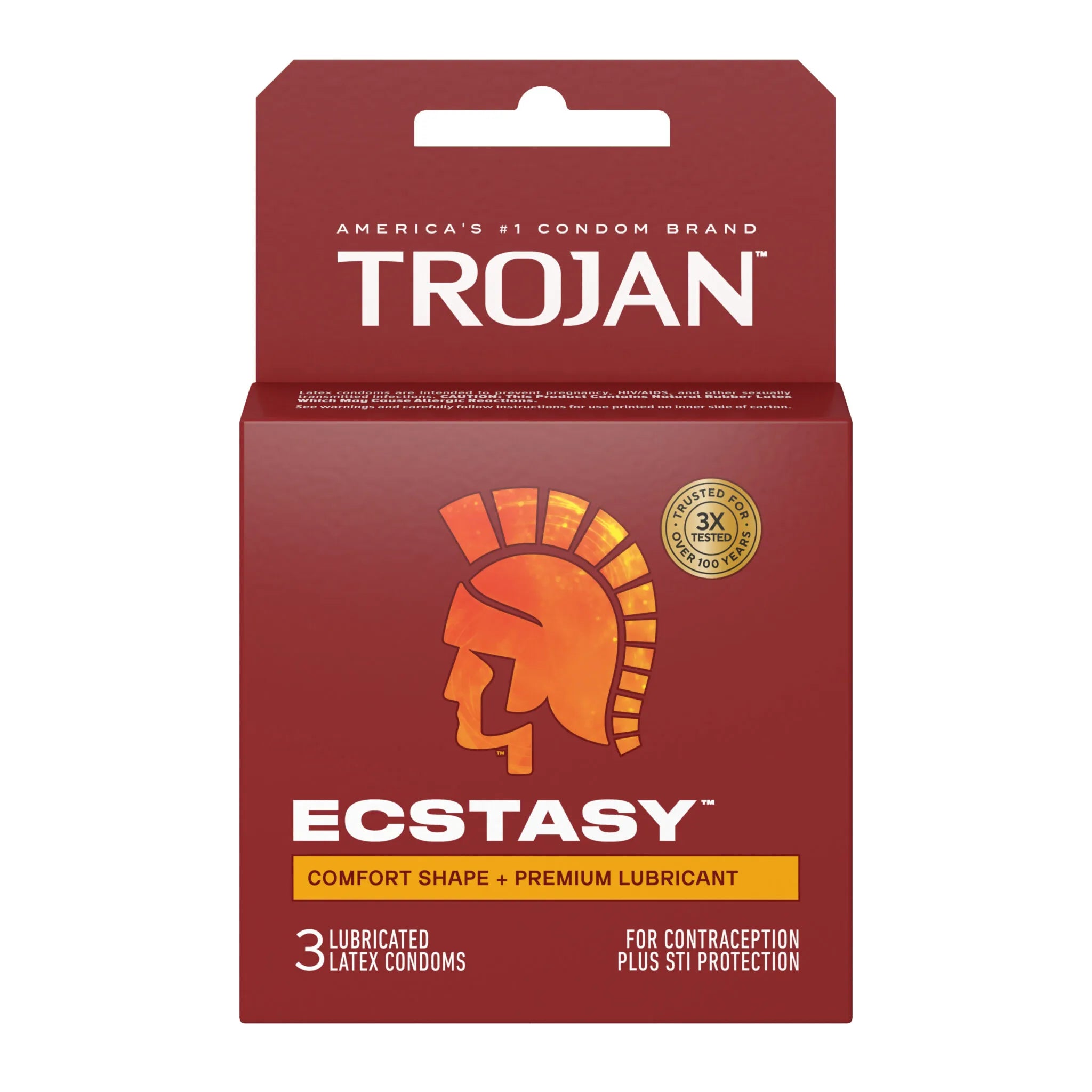 Trojan Ultra Ribbed Ecstasy - 3 Pack Latex Condoms > Essentials > Condoms Main image