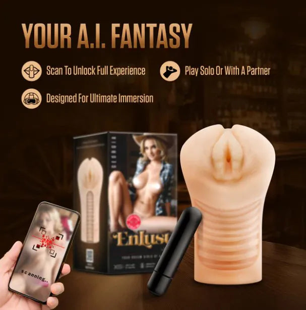 Enlust Georgia Male Masturbator with Bullet Vibrator – Premium Masturbator > Sex Toys For Men > Masturbators > Vibrating