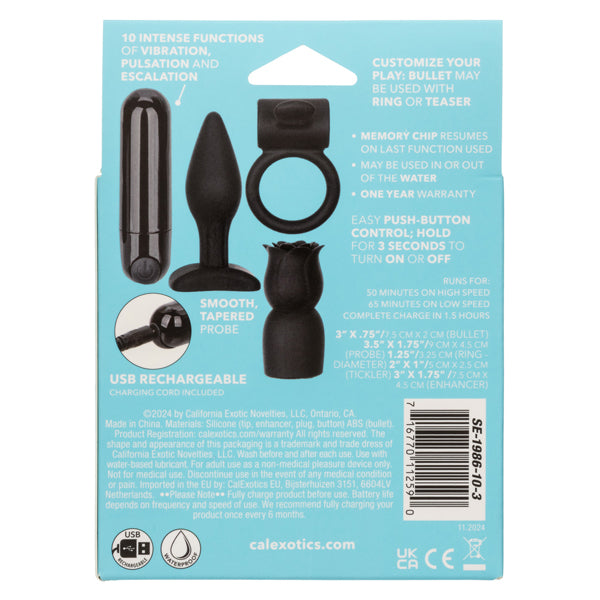 Pleasure Kits Allure Collection - Intimate Essentials for Enhanced Experiences Butt Plugs - Vibrating