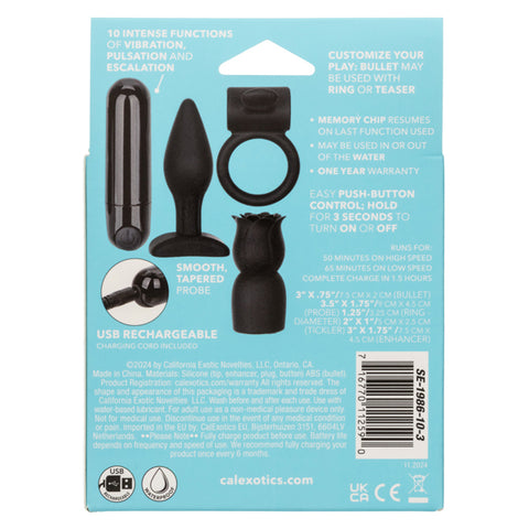 Pleasure Kits Allure Collection - Intimate Essentials for Enhanced Experiences Butt Plugs - Vibrating