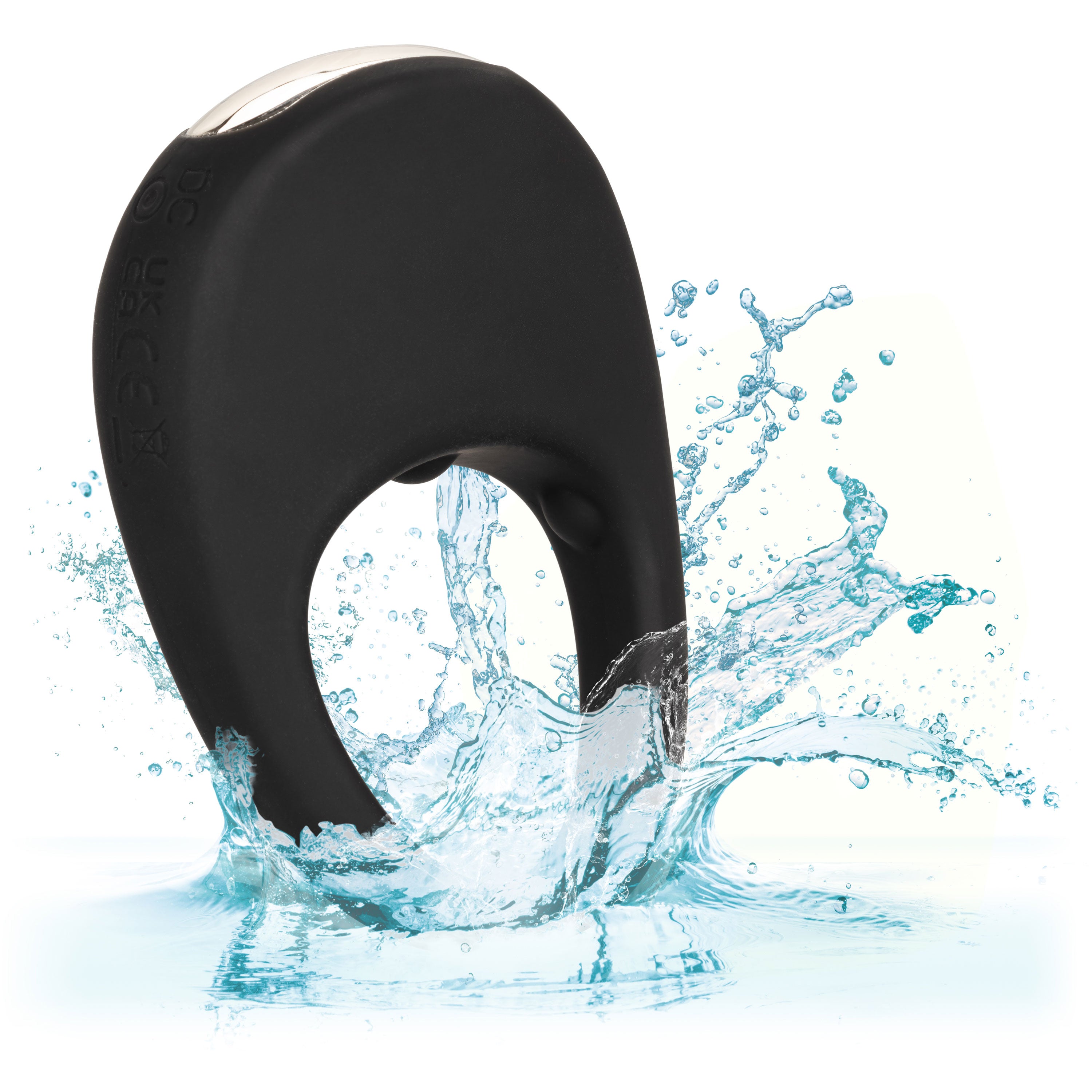 CalExotics Silicone Rechargeable Pleasure Ring Black with 12 Intense Vibration Functions Waterproof Cock Rings Vibrating
