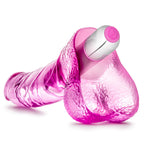 Naturally Yours Clear Vibrating 6.5" Dong Pink > Vibrators > Realistic Vibrators
