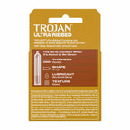 Trojan Stimulations Ultra Ribbed Lubricated Condoms - 3 Pack > Essentials > Condoms