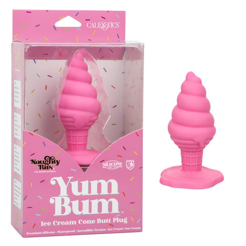 Naughty Bits Pink Ice Cream Cone Butt Plug for Adults Fun Butt Plugs
