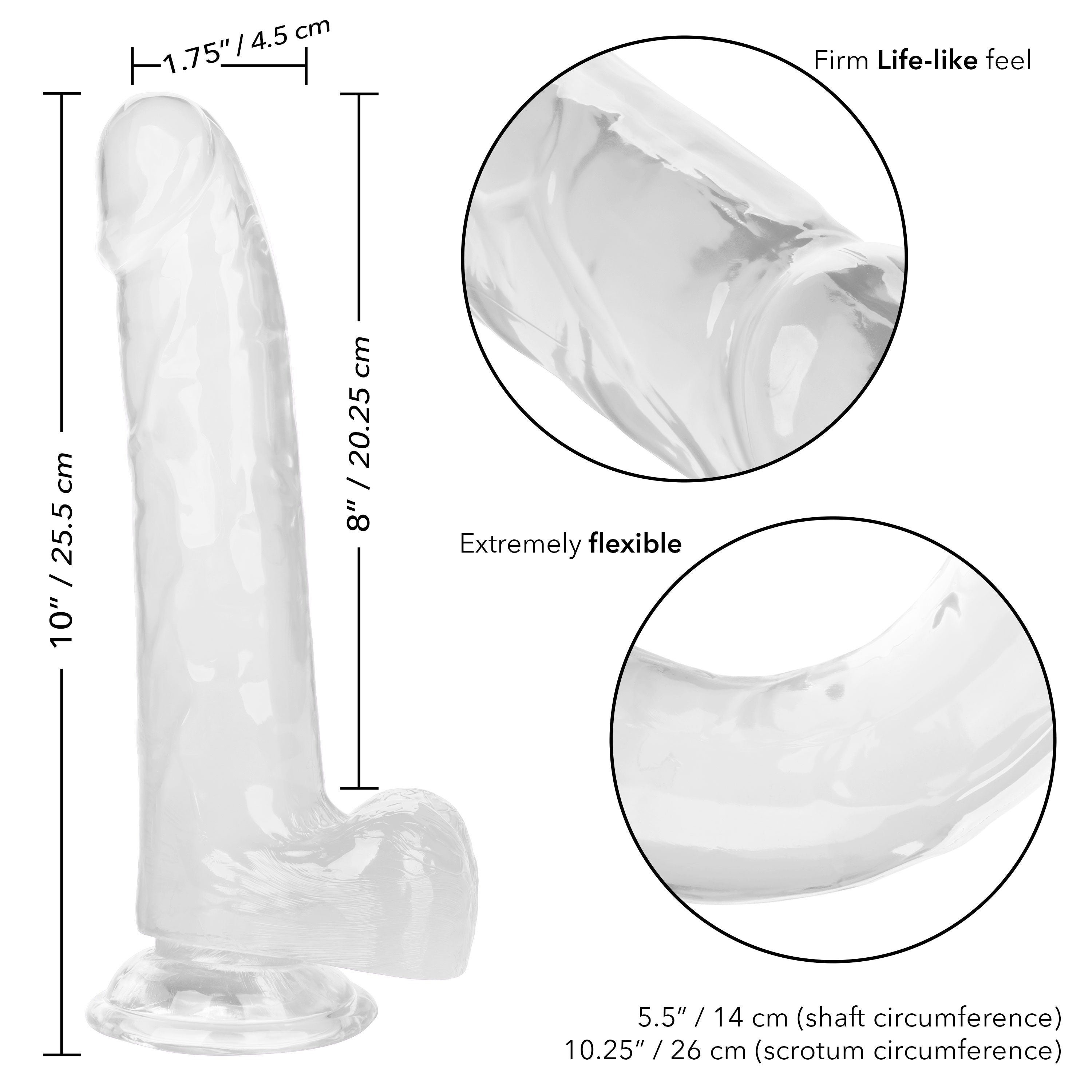 Size Queen 8 Inch Realistic Dong in Ivory for Adult Pleasure Dongs Realistic