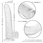 Size Queen 8 Inch Realistic Dong in Ivory > Dildos > Realistic Dildos