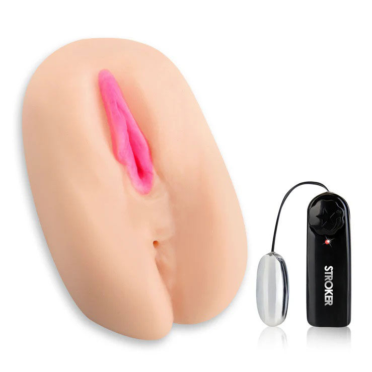 Vibrating Pussy and Ass – Dual-Use Vibrator Beige Masturbation Aids for Males