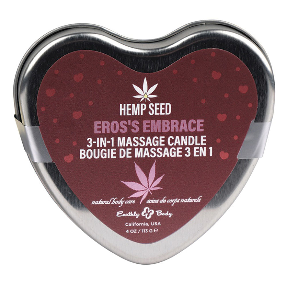 Hemp Seed Ero's Embrace (4 Oz) – 3-in-1 Valentines Day Massage Candle Secondary image