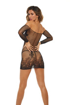Room Service Black Halter Net Dress Erotic Lingerie One Size > Clothes > Dresses and Chemises