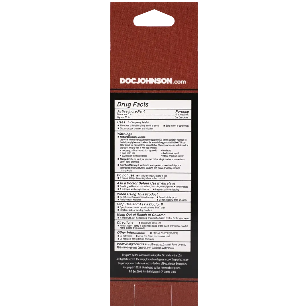 Goodhead Deep Throat Spray – Double Chocolate 2 Fl Oz Spray Chocolate > Lube > Oral Gels & Sprays