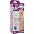 Vac-U-Lock 7 Inch Ultraskyn Thin Dong Vanilla Realistic Toy > Dildos > Slim Dildos