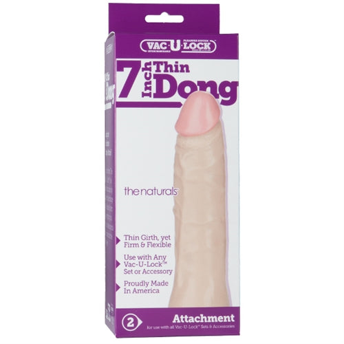 VacULock Thin 7 Inch Natural Dong Attachment Strap On > Realistic Dildos and Vibes > Realistic Dildos