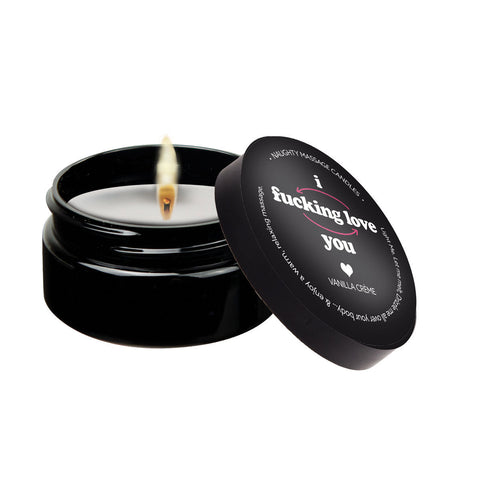 Vanilla Scented Massage Candle with Cheeky Love Message 2 oz Massage Candles