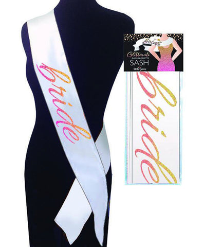 Glitterati Bride Sash – Novelty Costume Accessory for Hens Party Default Title Party Supplies