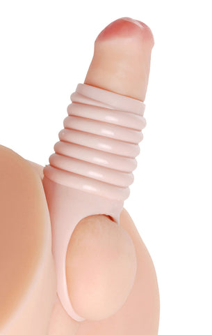 Really Ample Ribbed Penis Enhancer Sheath for Girth and Sensation SLEEVES