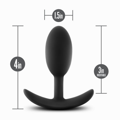 Anal Adventures Platinum Silicone Vibra Slim Plug Medium Butt Plugs - Vibrating