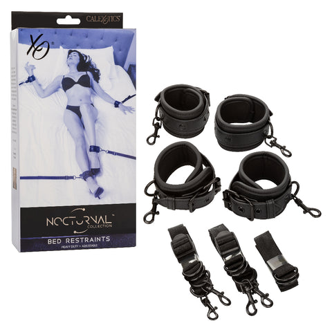 Nocturnal Collection Black Bed Restraints for Intimate Play Black > Bondage Gear > Restraints