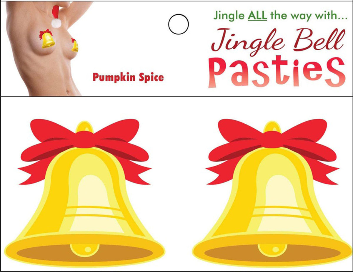 Jingle Bell Edible Pumpkin Spice Pasties for Women Lingerie Gold Pasties