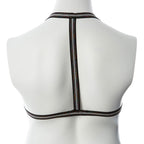 Gender Fluid Silver Lining Metallic Body Harness Large Size Black Curvy Size > Clothes > Womens Harnesses