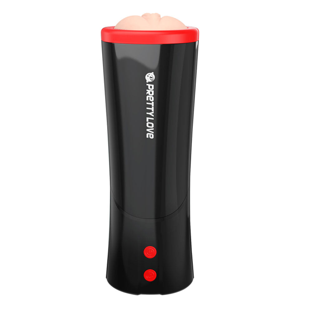Pretty Love Ozzy Male Masturbator Vagina Soft Sleeve Black Red Strokers - Manual