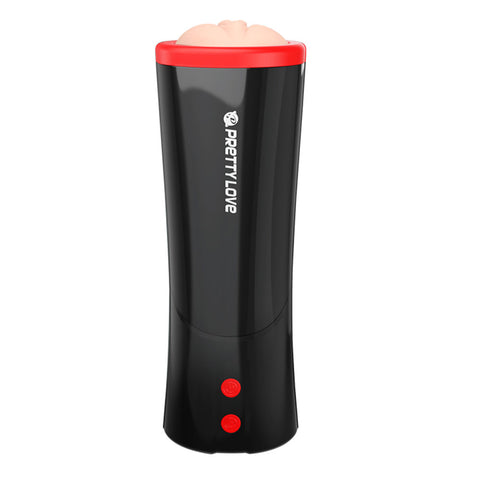 Pretty Love Ozzy Male Masturbator Vagina Soft Sleeve Black Red Strokers - Manual