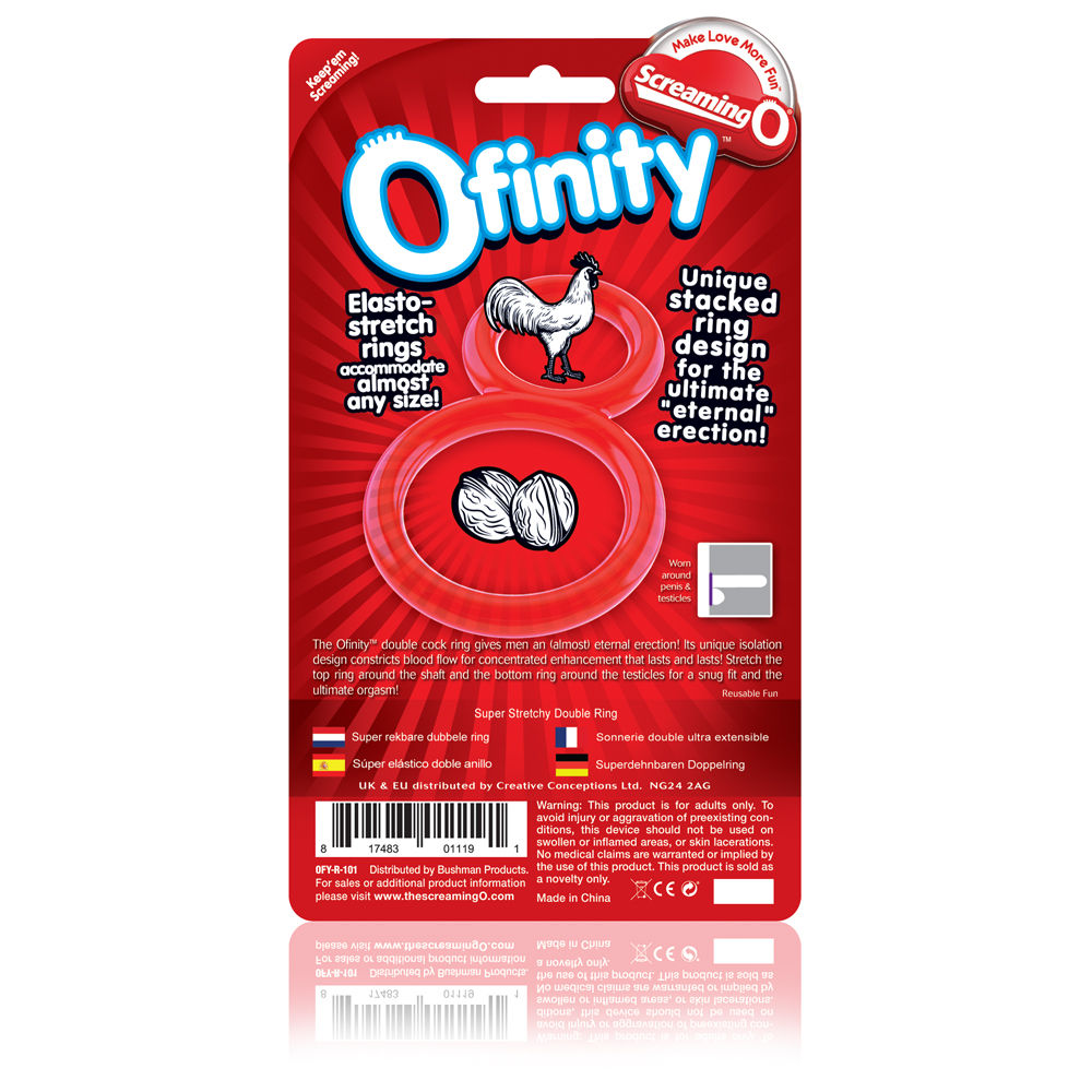 Ofinity Blue Double Erection Cock Ring for Enhanced Stamina COCK RINGS