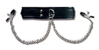 Vegan Leather Collar with Adjustable Nipple Clamps – Soft Vegan Leather Adjustable Collar with Clamps > Sex Toys > Nipple Clamps