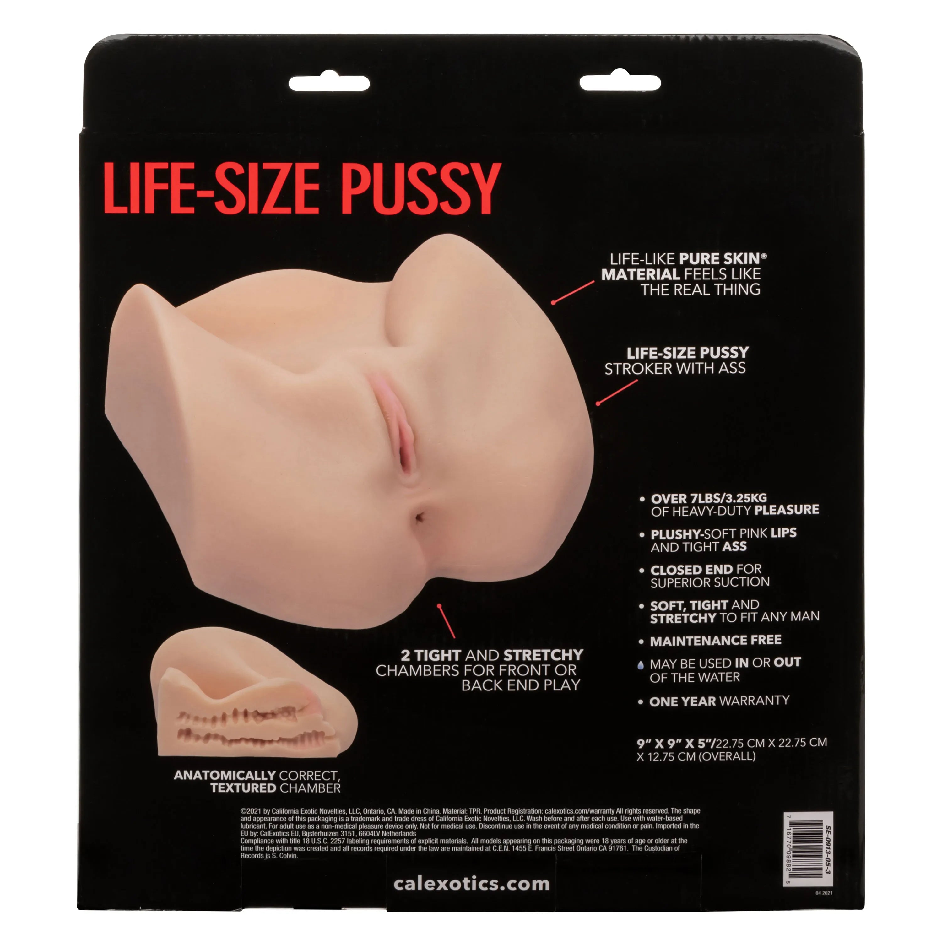 Stroke It Life Size – Anatomical Pure Skin Dual Chamber Stroker Default Title > Sex Toys For Men > Assbators