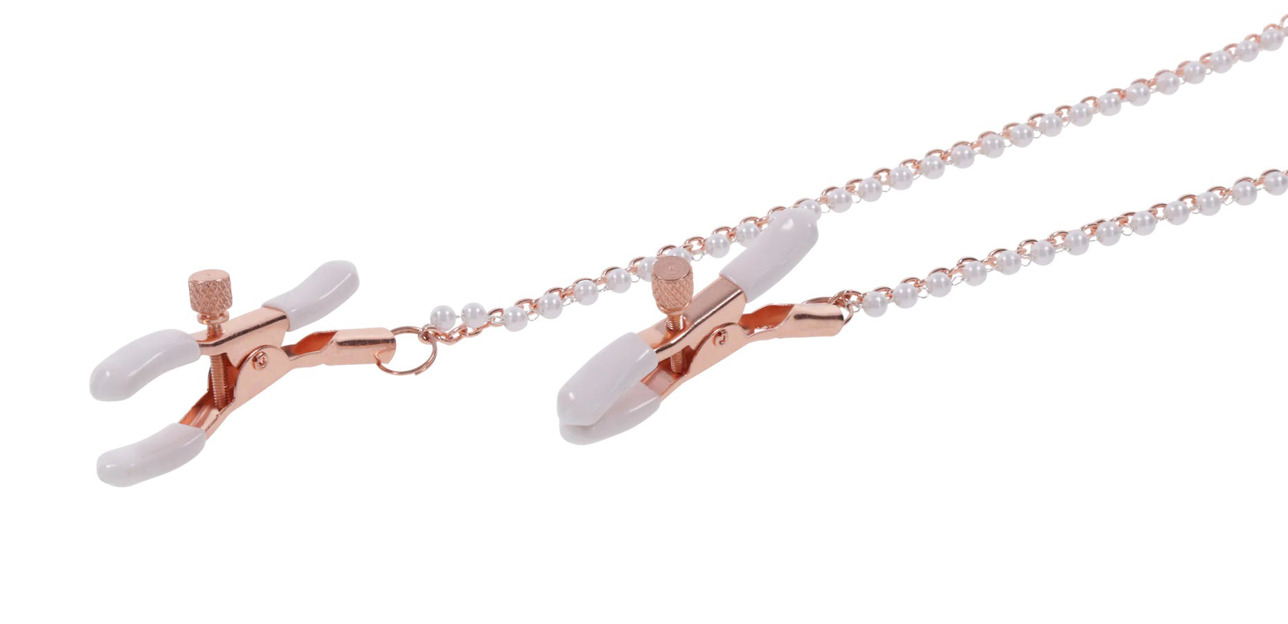 Sex & Mischief Peaches n CreaMe Collar with Nipple Clamps 35-44.5 cm Nipple Clamps