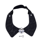 Heartbound Lace Day Collar with Silver Heart Lock > Clothes > Womens Leather