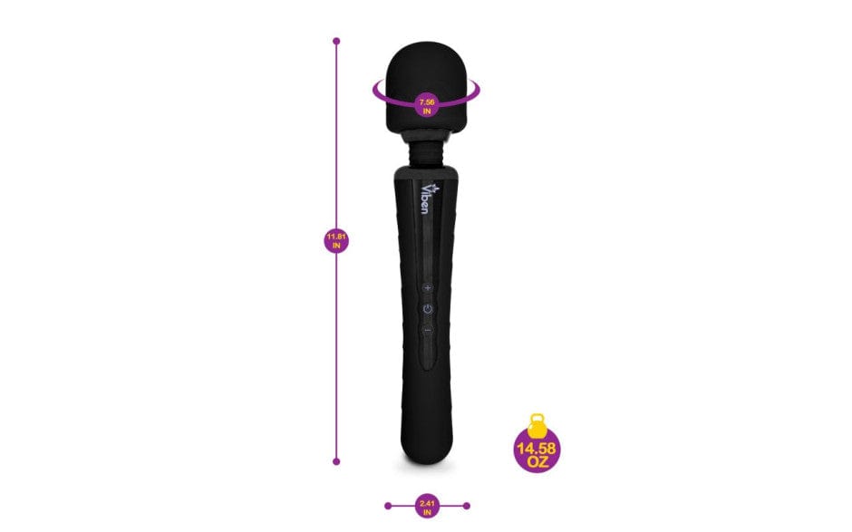 Viben Obsession Rechargeable Wand Massager in Black Electric Massager