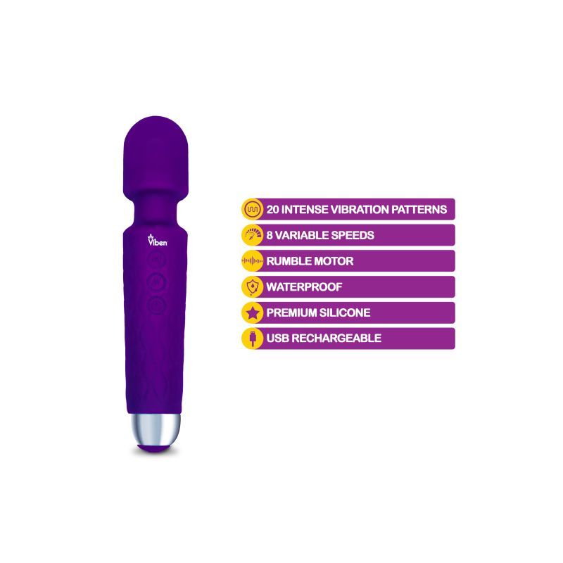Viben Tempest Travel Wand Massager in Violet > Sex Toys > Mini Massagers