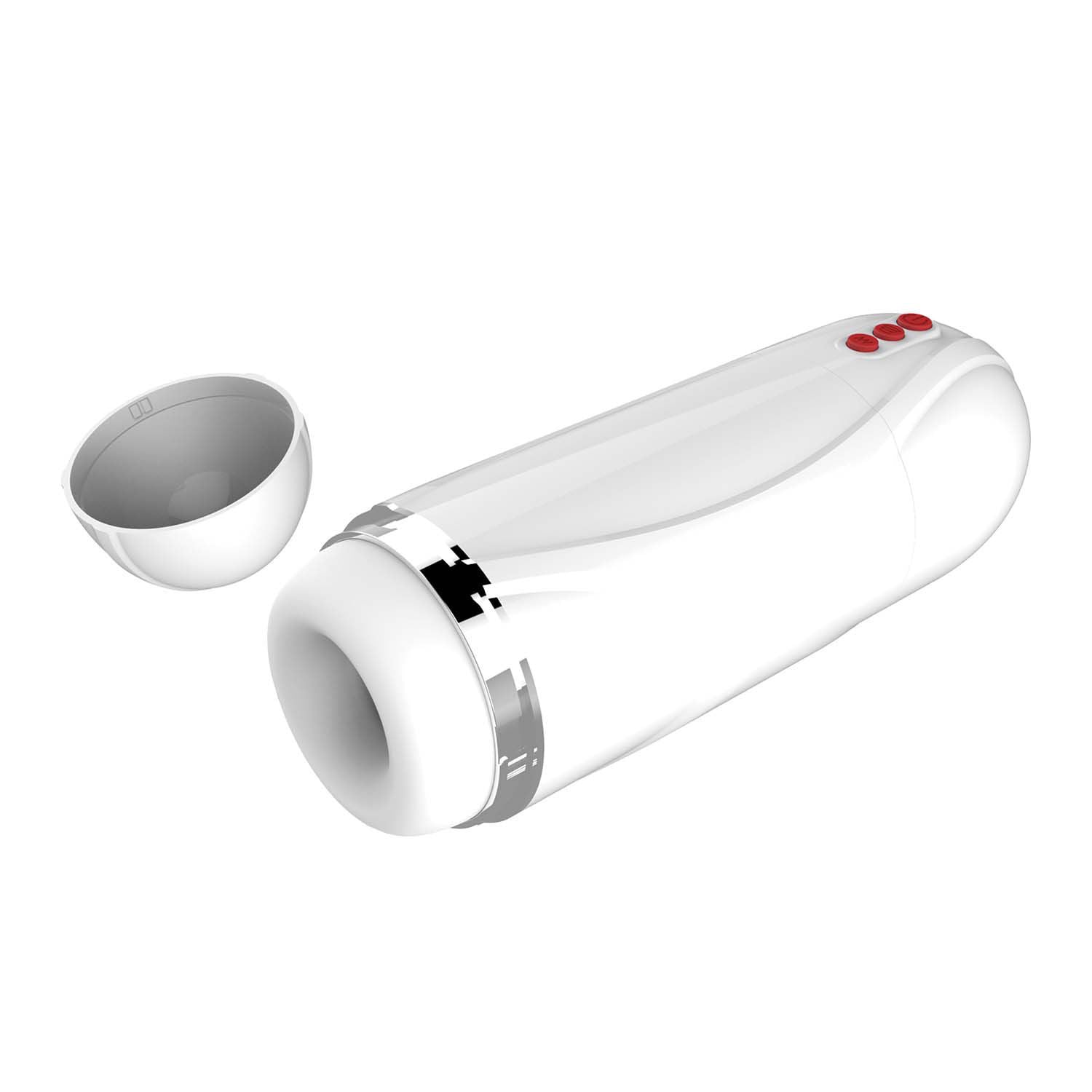 Vibrating Male Masturbator (White) – Hands-Free Male Masturbator Strokers - Auto
