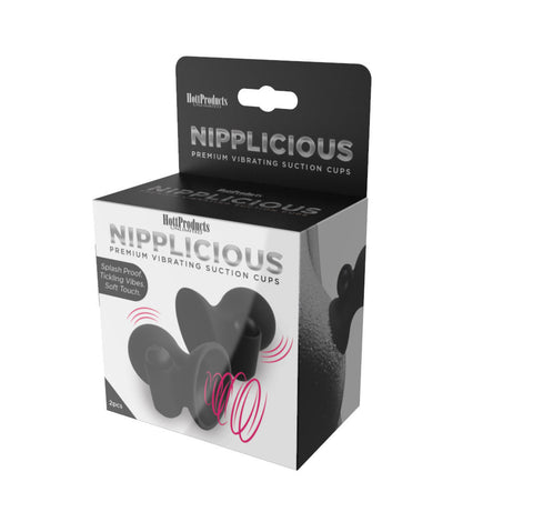 Vibrating Nipple Suction Cups Black for Adult Intimate Pleasure Nipple Suckers
