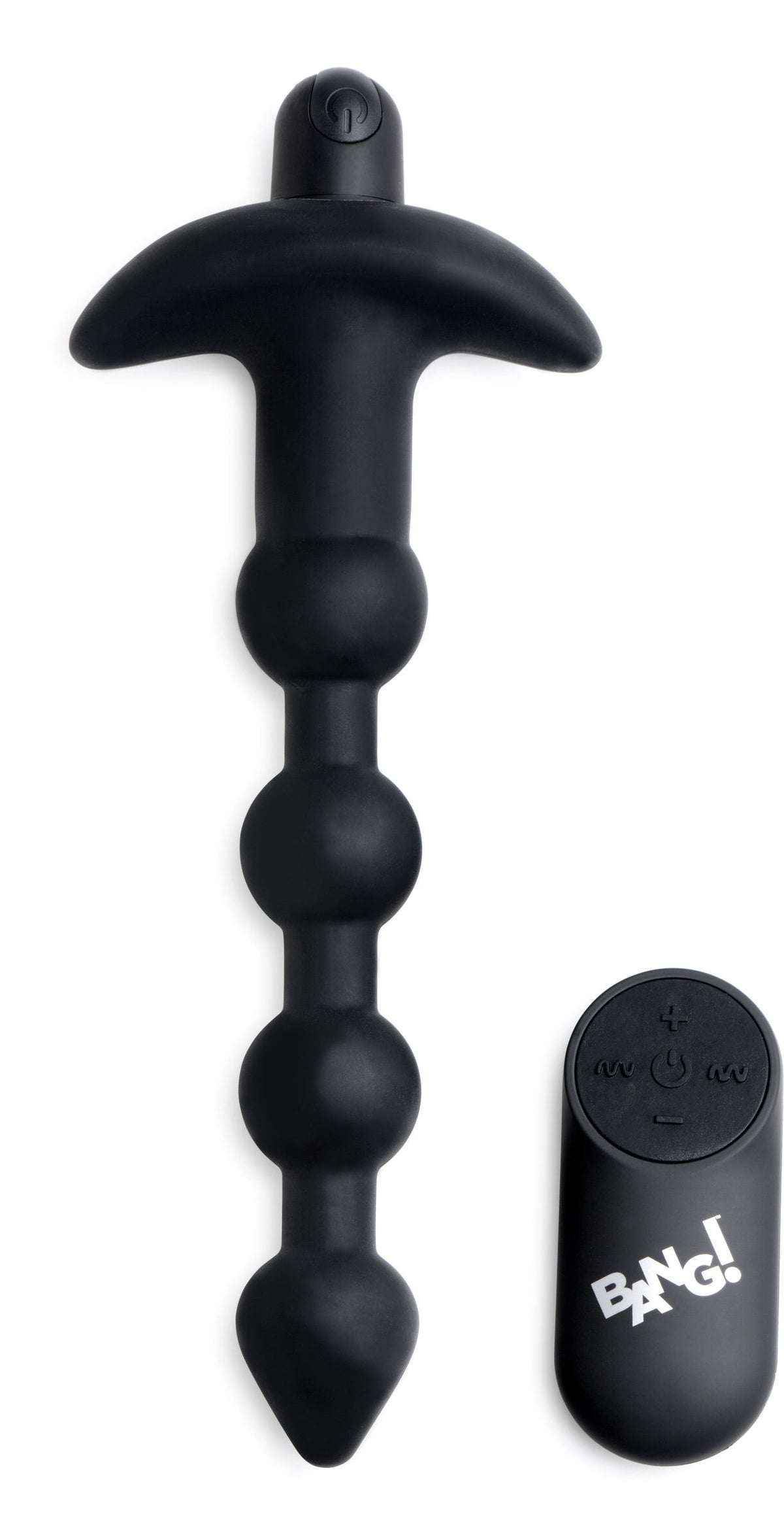 Vibrating Silicone 7.5" Anal Beads with Remote Control Black > Anal Range > Anal Beads
