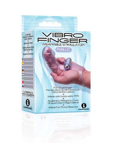 Vibro Finger Wearable Stimulator Ribbed Sexual Pleasure Toy Gray Finger Stimulator
