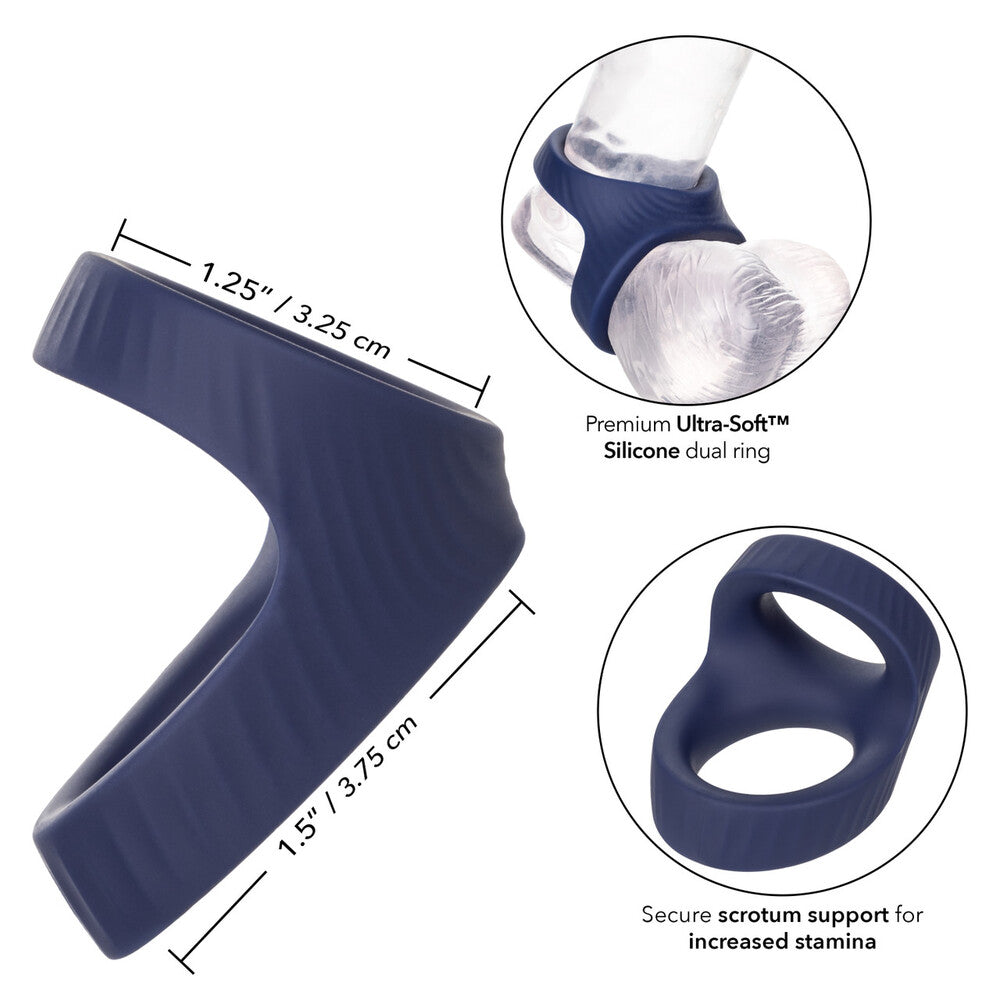 Viceroy Dual Silicone Cock Ring – Soft Stretchy Ultra-Plush Loops Male Ring > Cock Ring > Sling