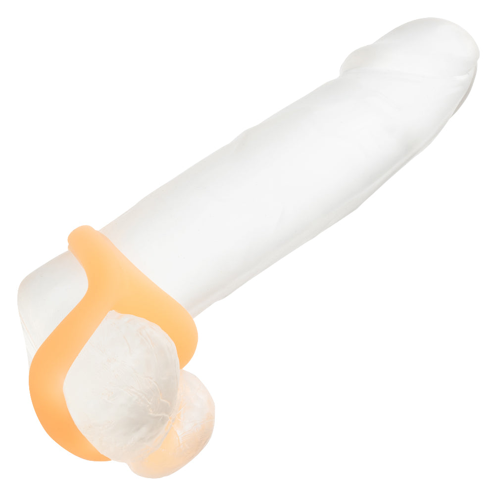 Alpha Glow-In-The-Dark Liquid Silicone Teardrop Ring in Orange > Cock Ring > Single