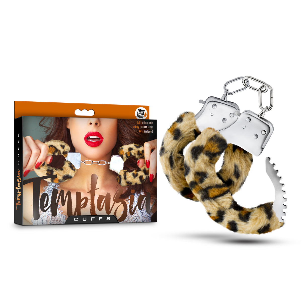 Temptasia Adjustable Fluffy Hand Cuffs Leopard Print > Bondage Gear > Handcuffs