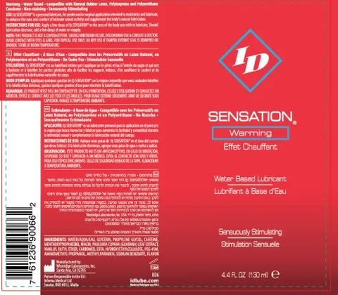 ID Sensation Warming Water-Based Lubricant 4.4 Oz – Intimate Lubricant Default Title > Lube > Water Based