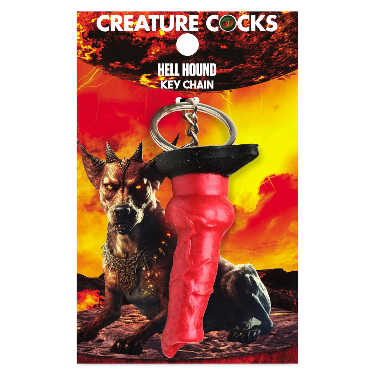 Creature Cocks Hell-Hound Keychain Novelty Fantasy Dildo Keyring Red > Novelties > Gag Gifts