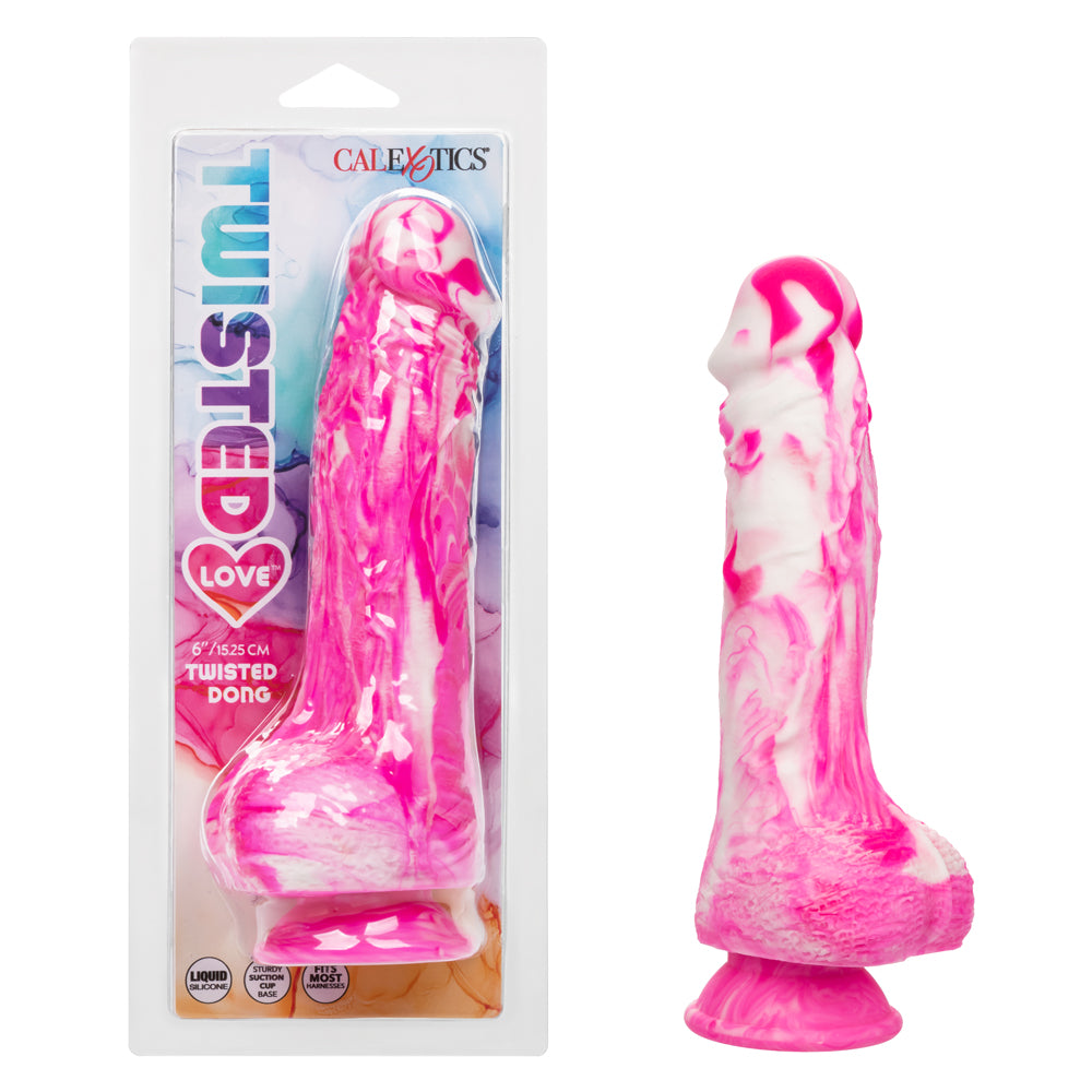 Twisted Love Dong with Smooth Design 6" Pink > Dildos > Realistic Dildos