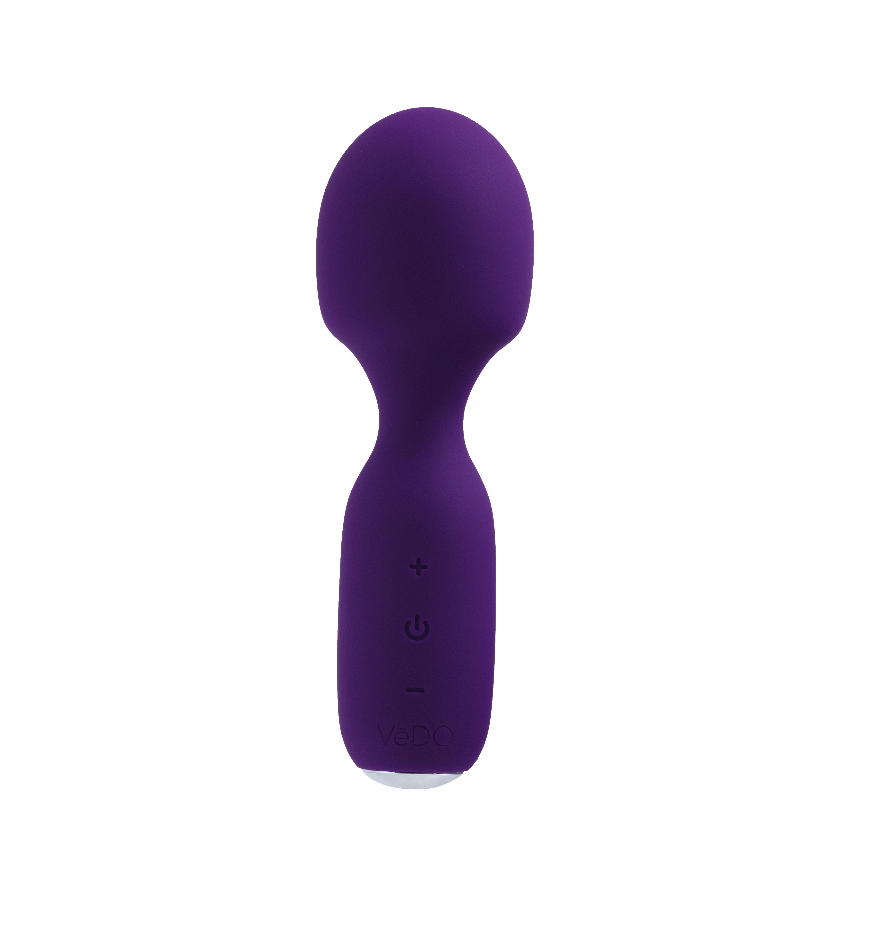 Wini Rechargeable Mini Wand Massager Black with 10 Vibrations Electric Massager